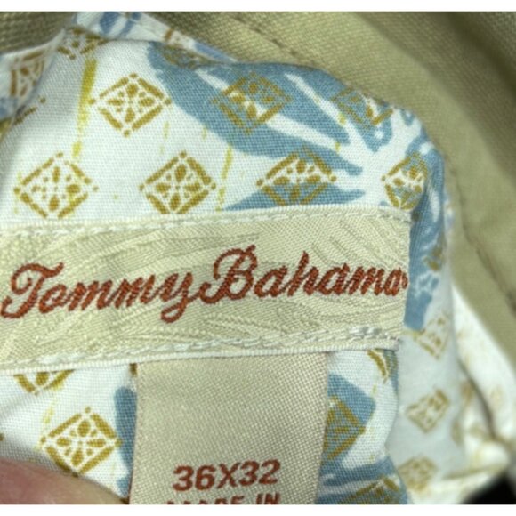 Tommy Bahama Mens‎ Pants 36x32 Beige Flat Front Relaxed Fit Casual - Picture 3 of 4